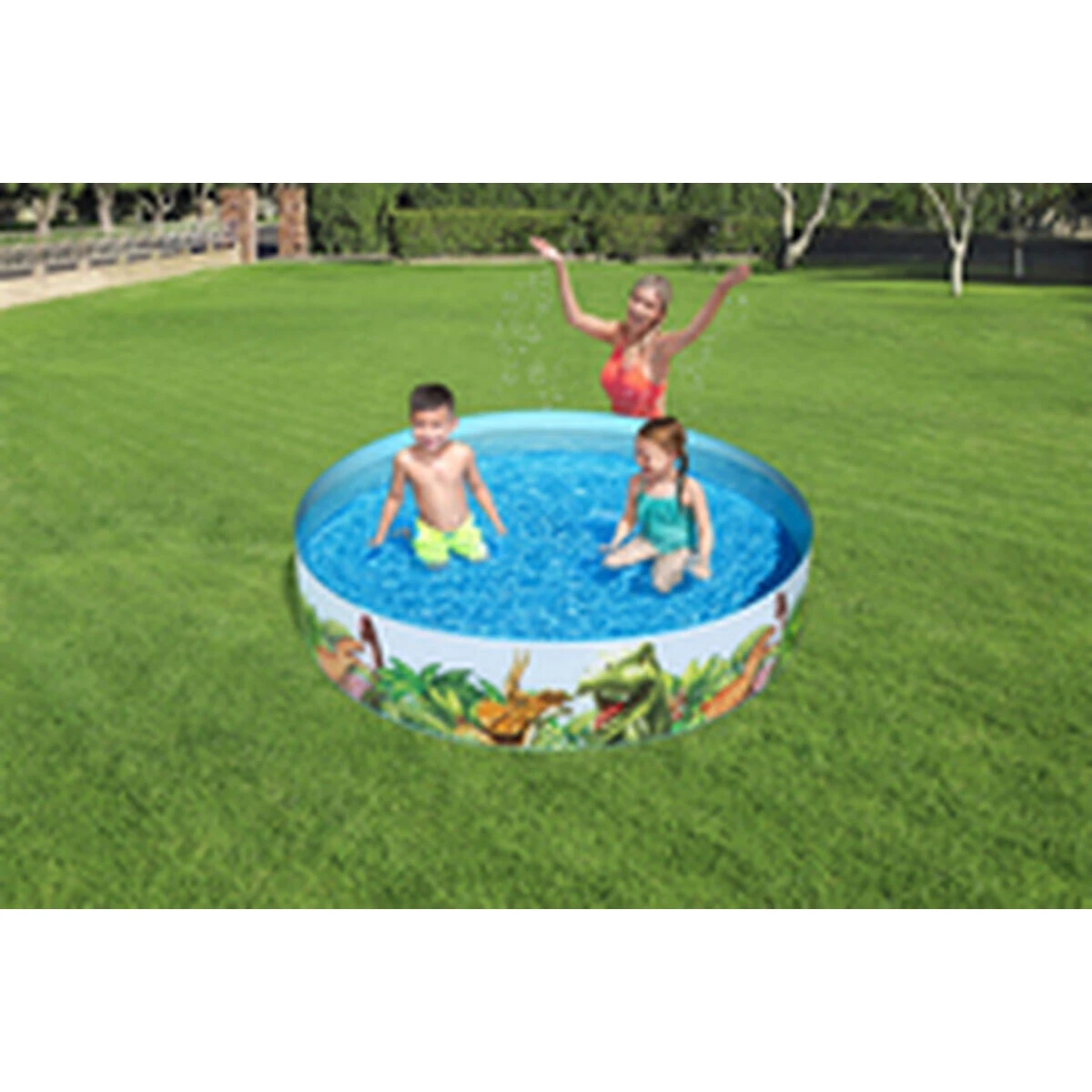 BESTWAY Fill N Fun Dinosaur 244x46 cm runder Pool