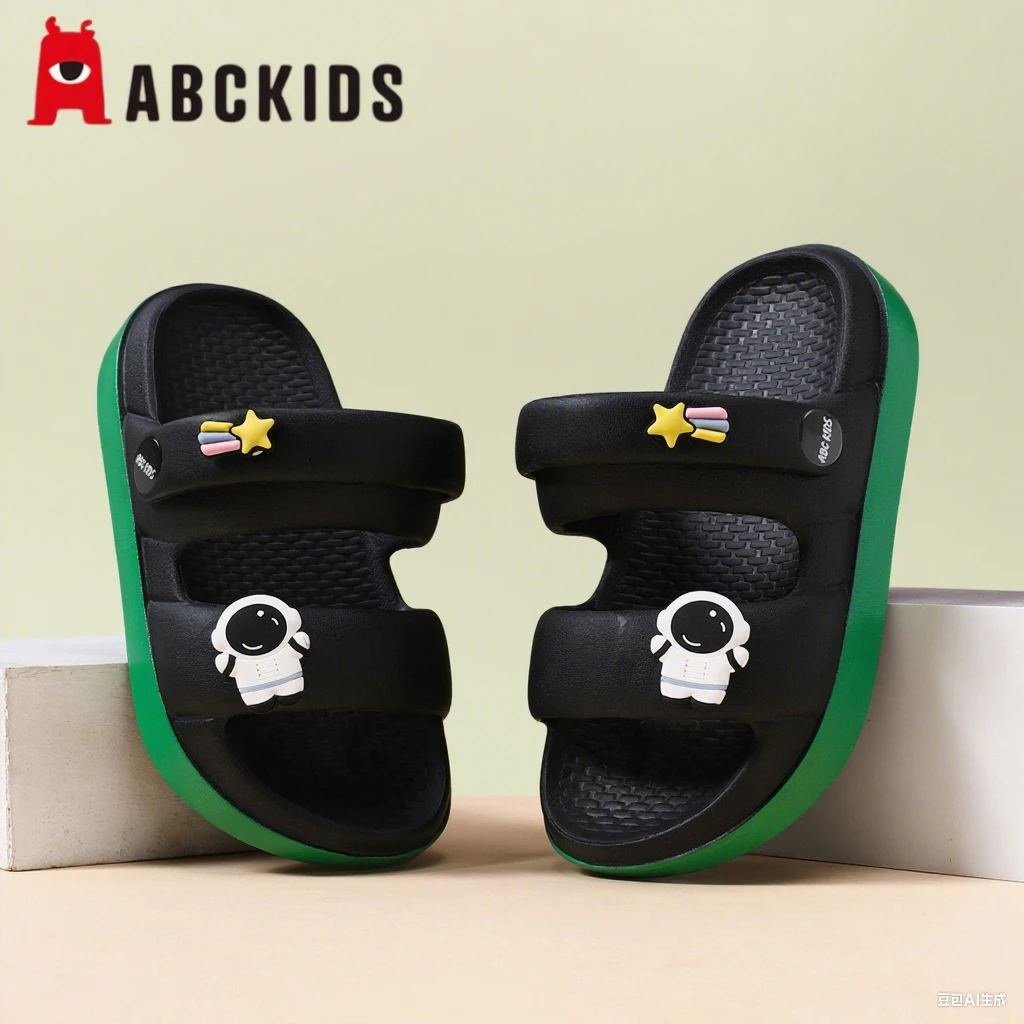 ABC KIDS Slip Resistant, Abrasion Resistant, Breathable, Lightweight, Cushioning Low Top Children's Sandals Black Kids'