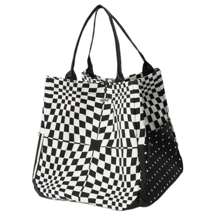 Vans Cotton Canvas Tote Shopping Bag Handbag Shoulder Bag Women's Black