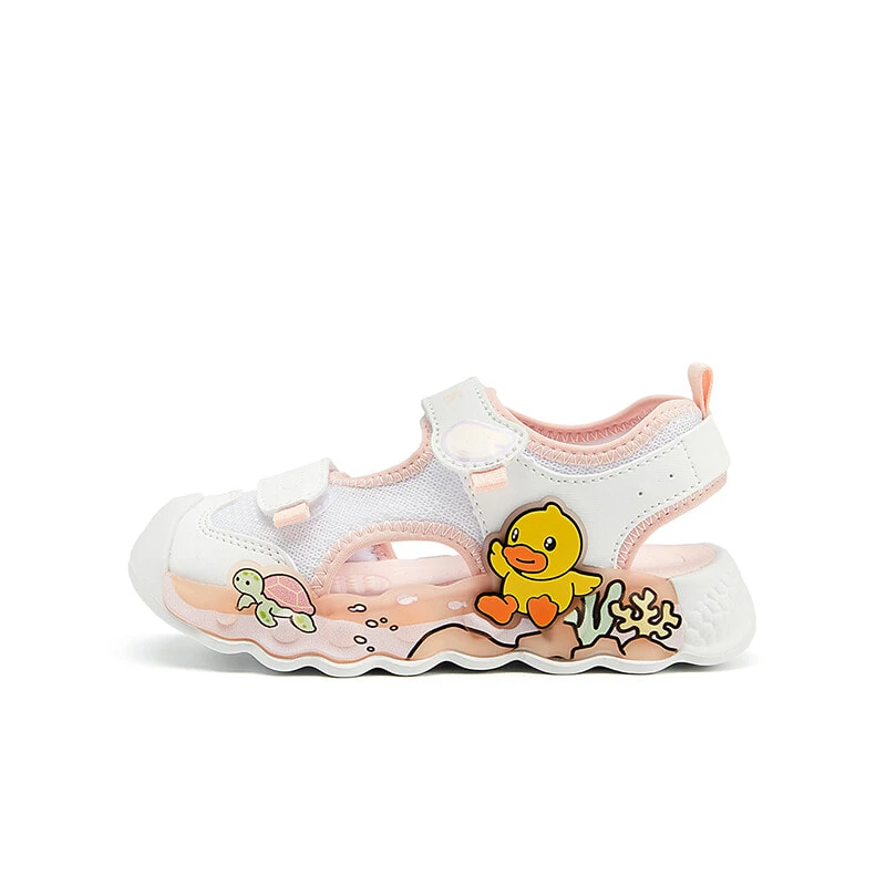 B.Duck Yellow Duck Breathable Quick Dry Lightweight Cushioning Children's Sandals Children Aged 3 7 Years Old