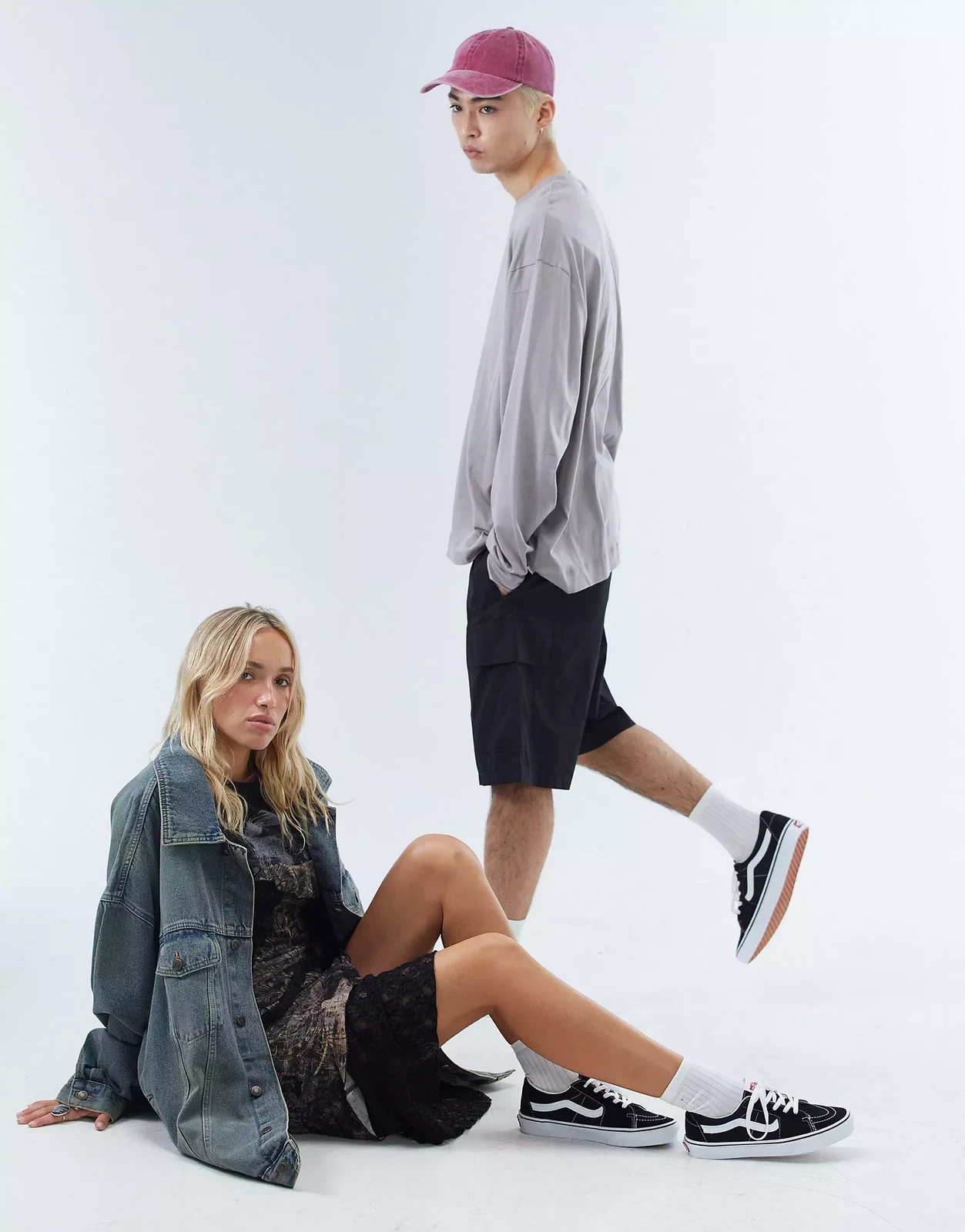 Vans – SK8-Low – Sneaker in Schwarz und Weiß