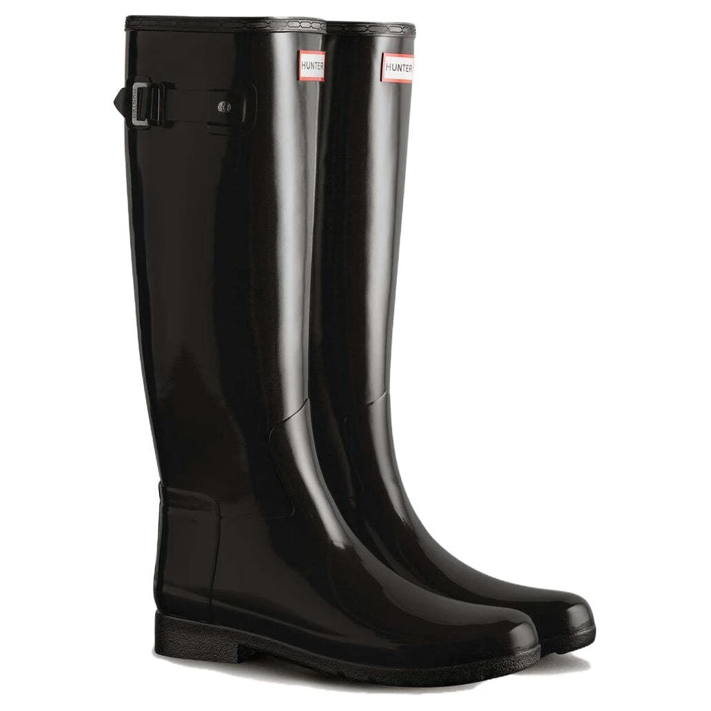 HUNTER Refined Knee high Boots Women's Black