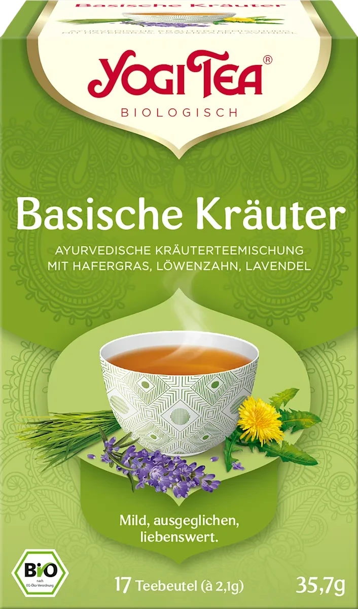 Kräutertee "Basische Kräuter" mit Hafergras, Löwenzahn & Lavendel (17 Beutel), 35,7 g