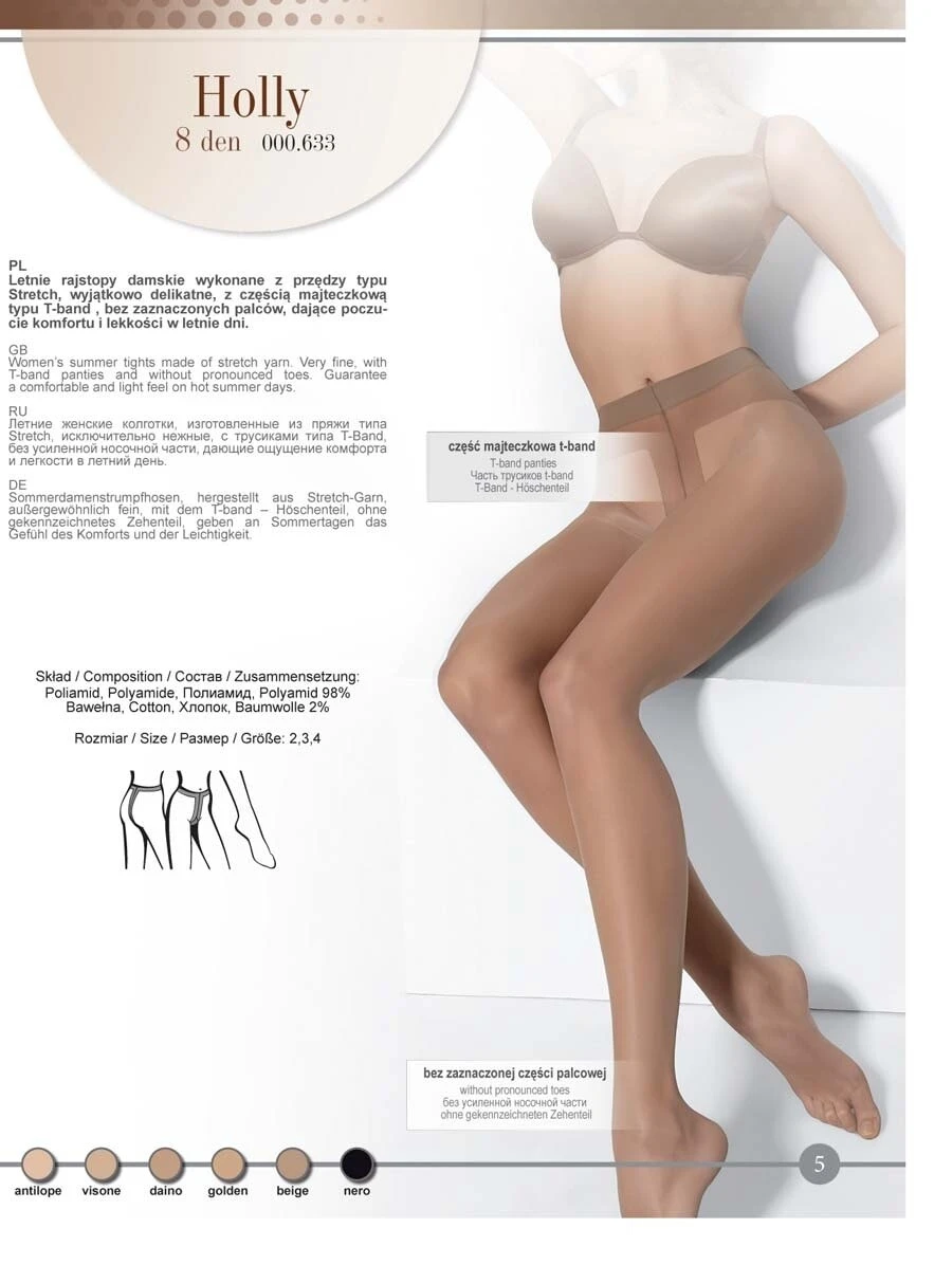 Strumpfhose "Holly" 8 Den, nero - Gatta