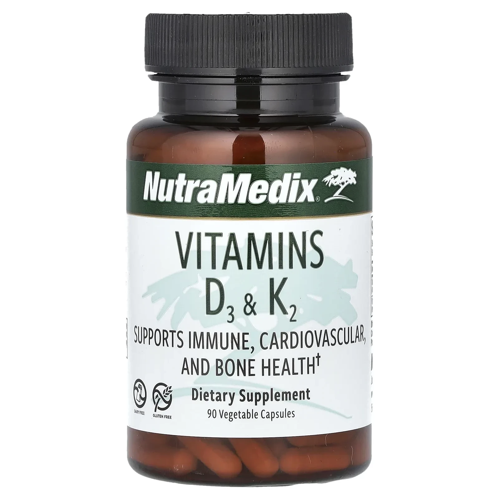 Vitamins D3 & K2, 90 Vegetable Capsules