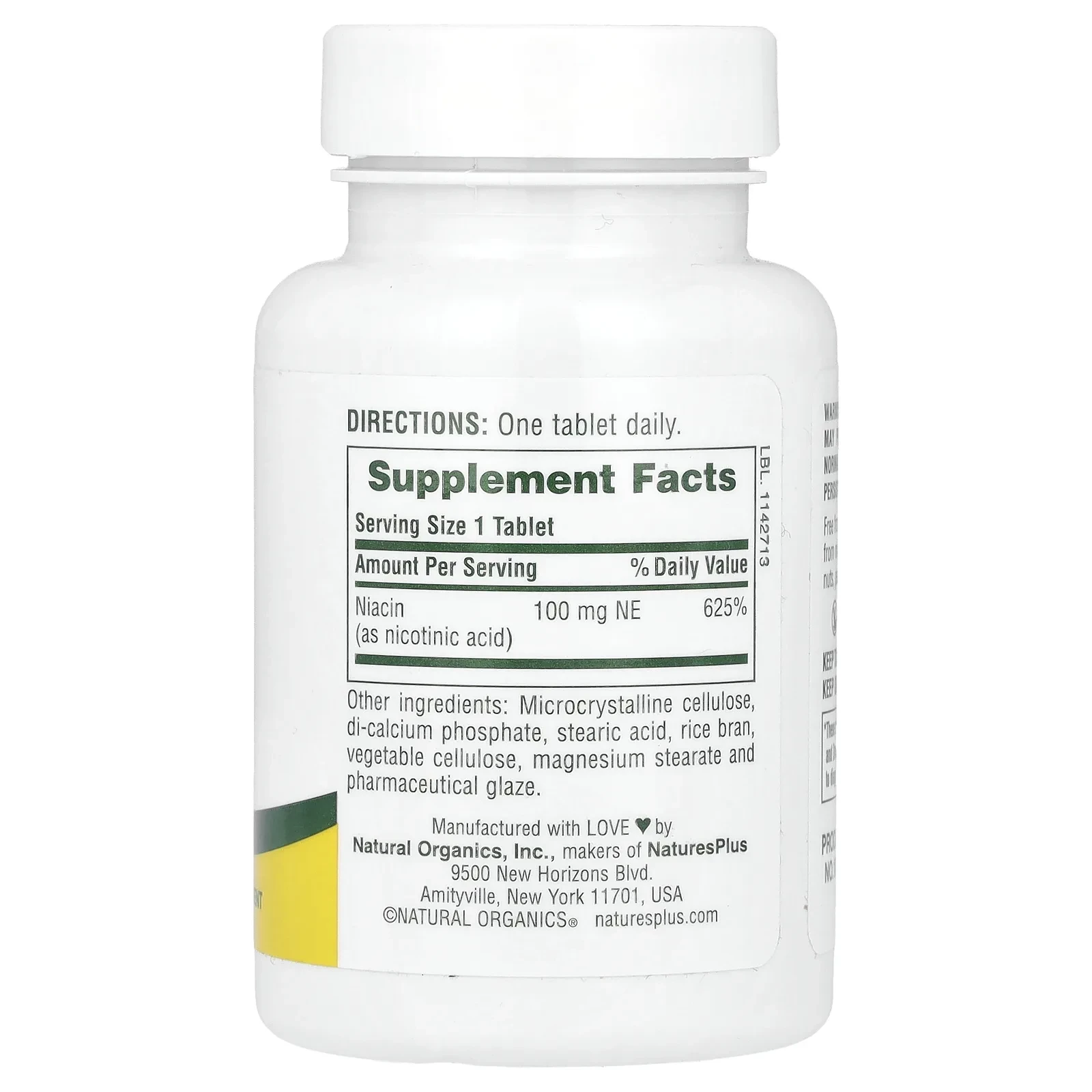 Niacin, 100 mg, 90 Tablets
