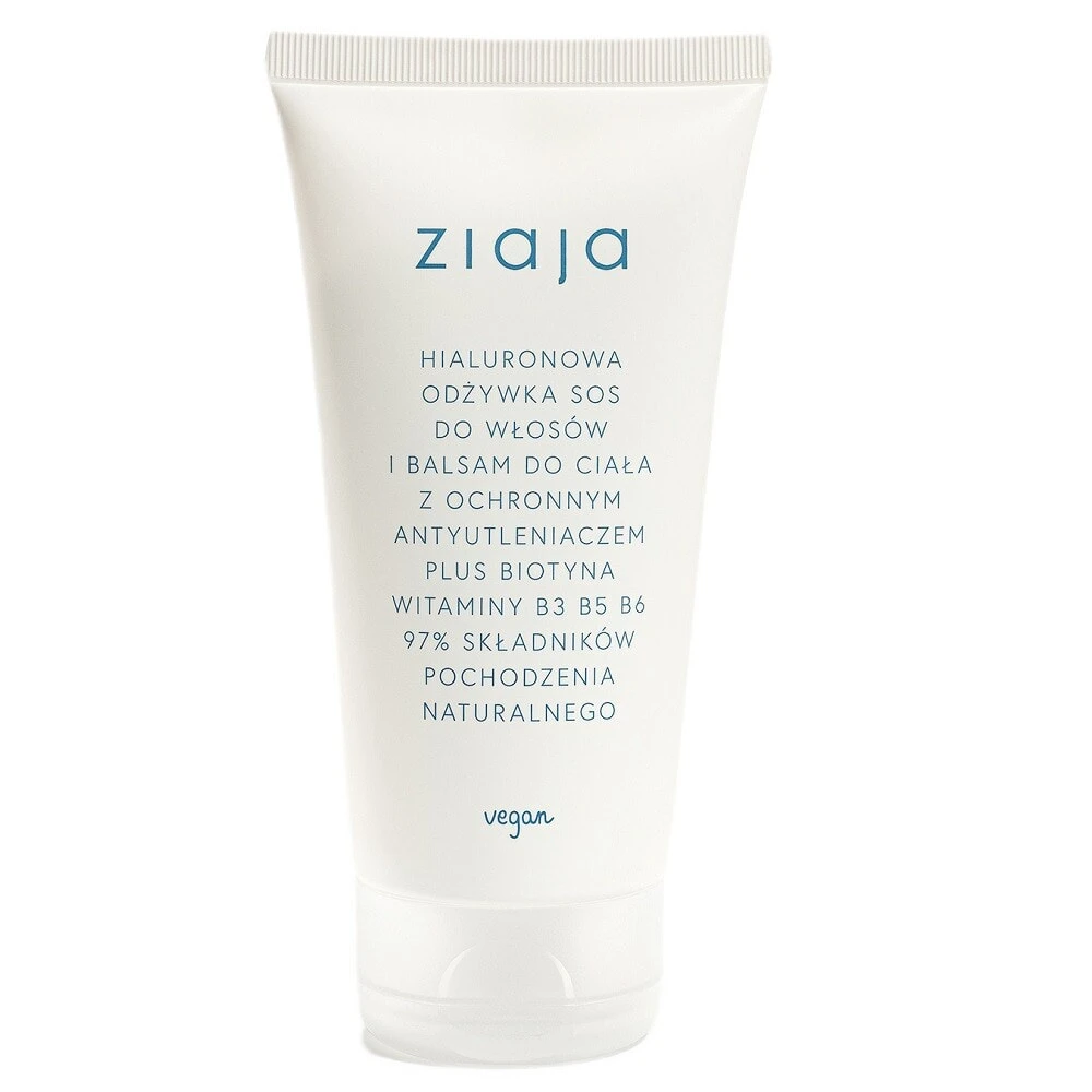 Ziaja Ziaja, Hialuronowa odżywka SOS do włosów i balsam do ciała, 160 ml - Długi termin ważności!
