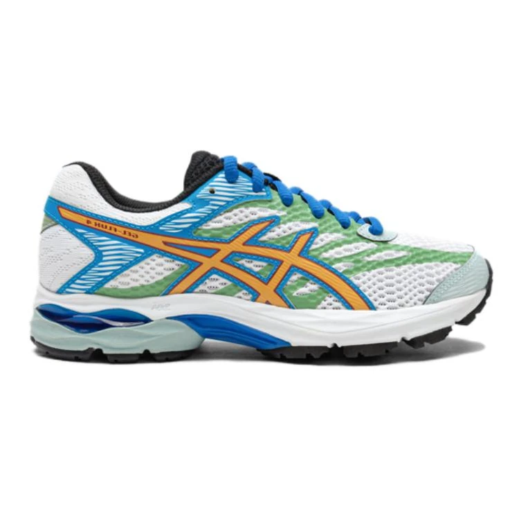 Asics Gel Flux 4 Rebound Support Breathable Low Top Kids' Running Shoes White Blue