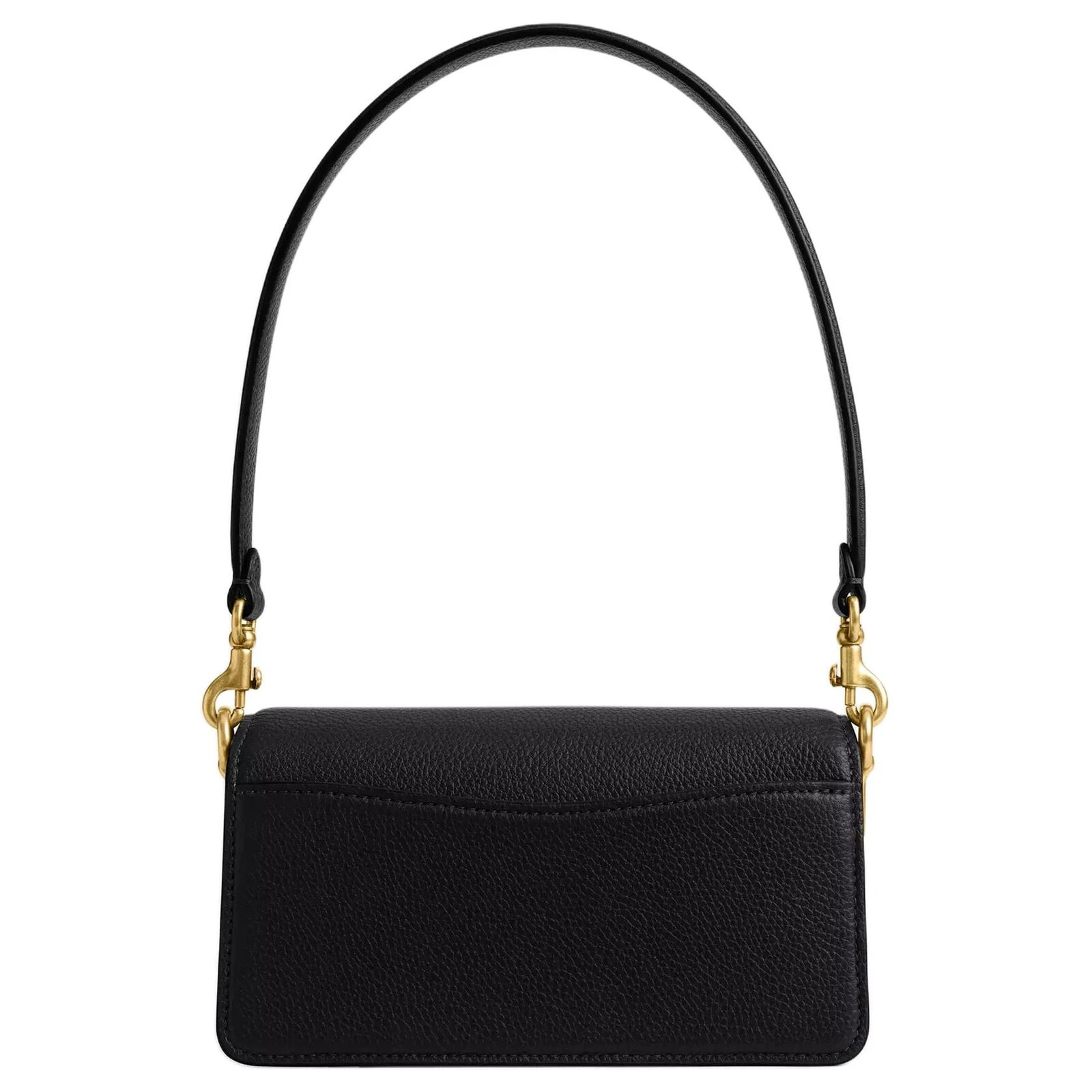 COACH Tabby Polished Pebble Leather Shoulder Bag Small Women's Black