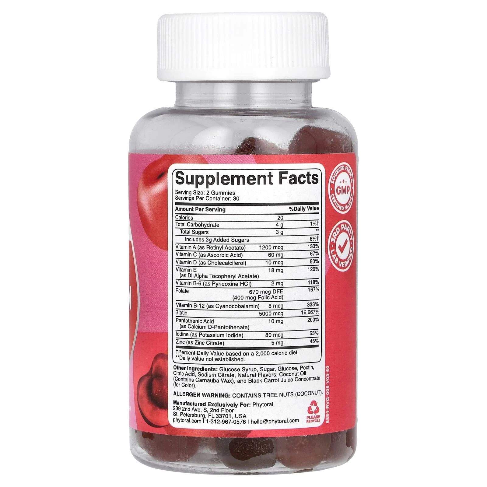 Biotin Gummies, Cherry , 60 Gummies