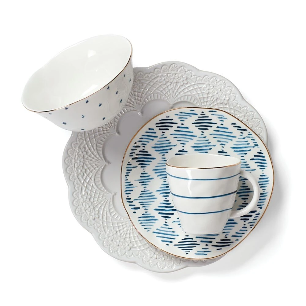 Lenox blue Bay 12 Pc. Dessert Set, Service for 4