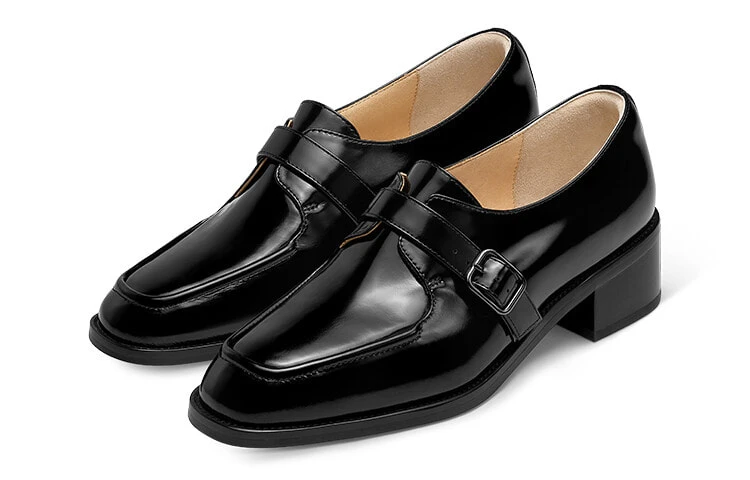 7or9 Bamboo Charcoal Scone Loafers 3.5cm Women's Black