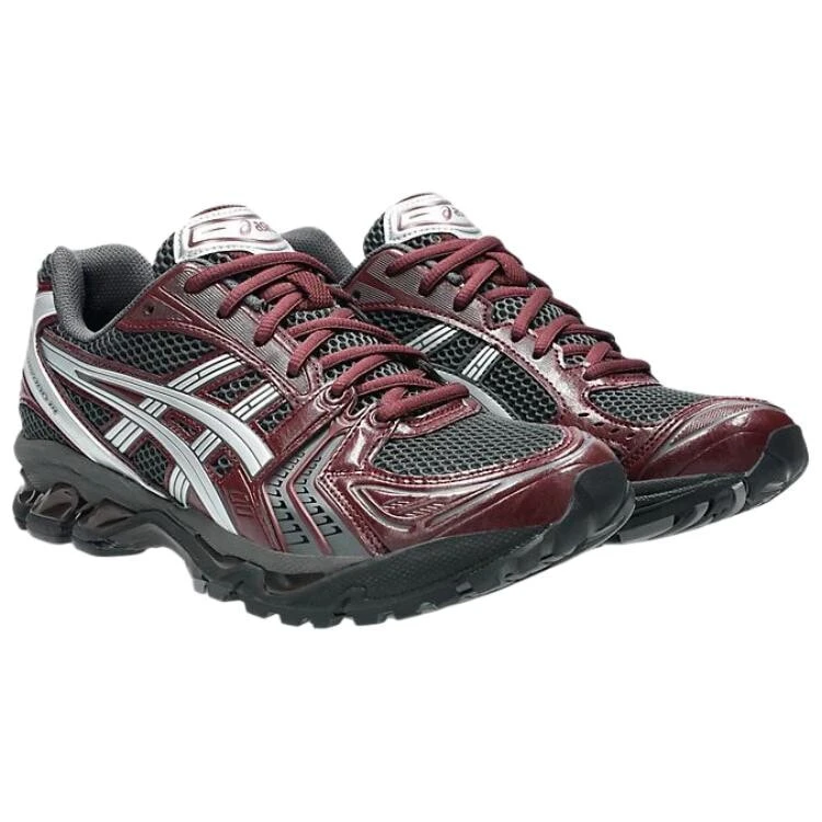 ASICS Gel Kayano 14 Synthetic Leather, Artificial Leather Cushioning Support Casual Running Shoes Unisex Gray Red