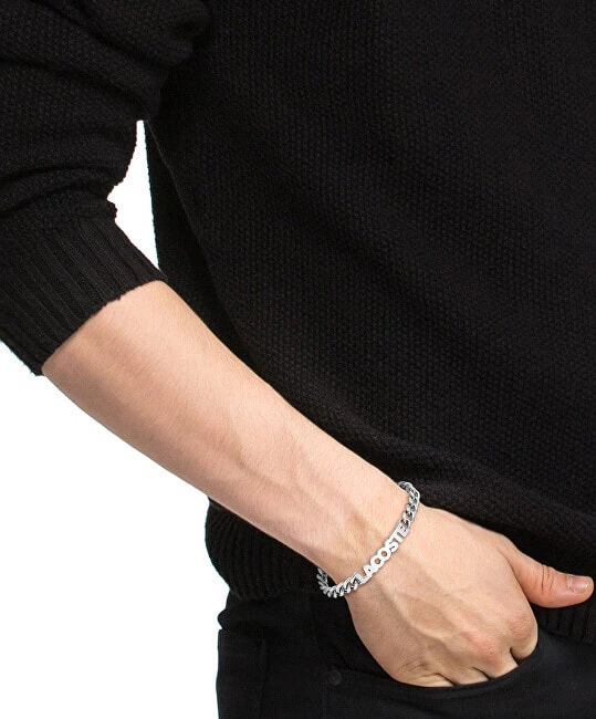 Stylish men´s steel bracelet Script 2040476