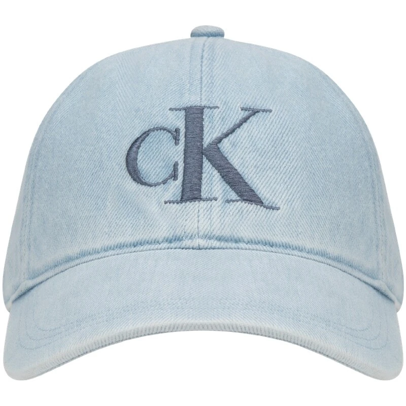 CALVIN KLEIN Cotton Baseball Caps Unisex Denim Light Blue