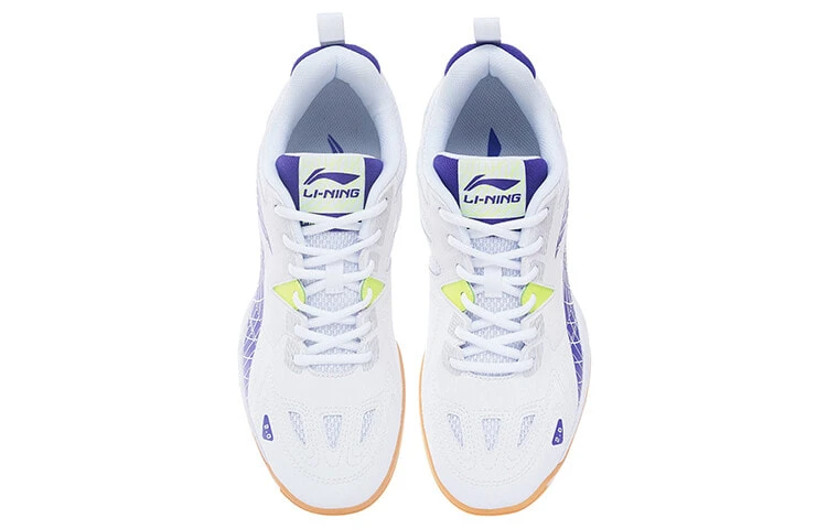 LiNing Cushioning, Slip Resistant, And Abrasion Resistant Functionality Low top Table Tennis Shoes Unisex White Blue