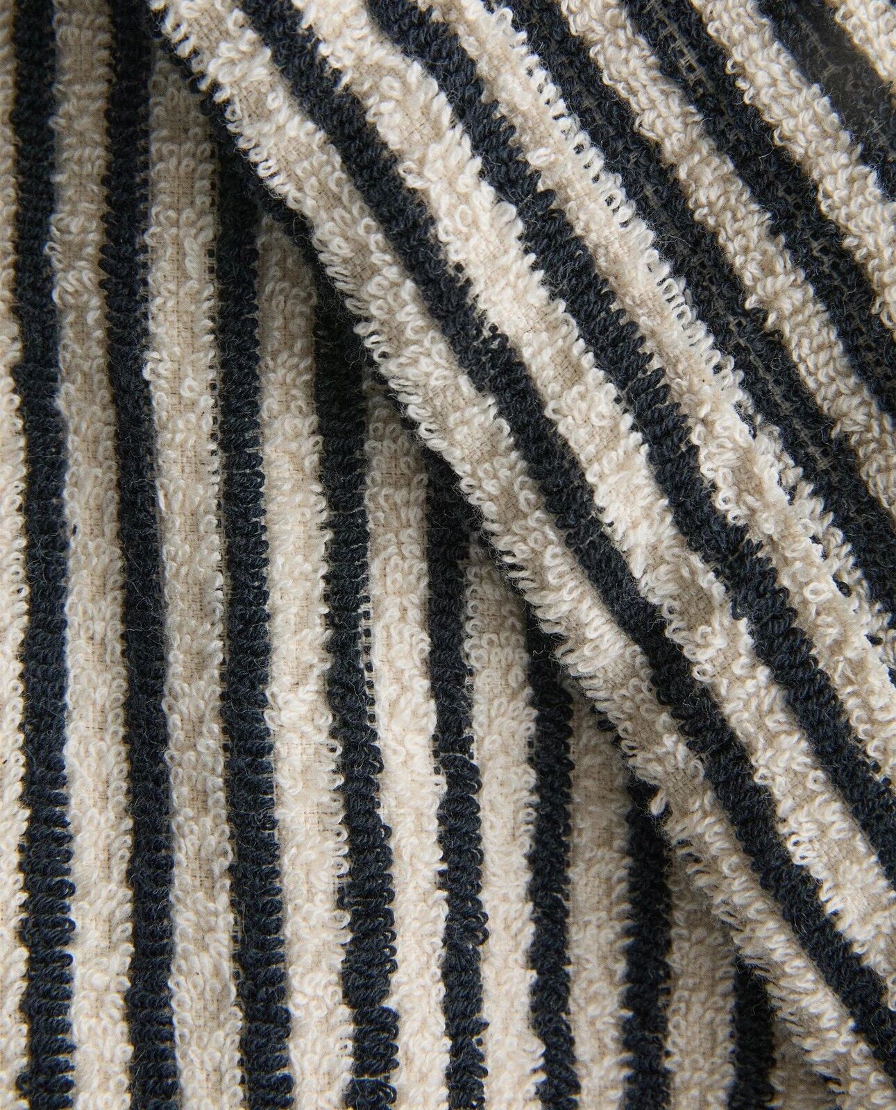 Striped bathrobe with hood