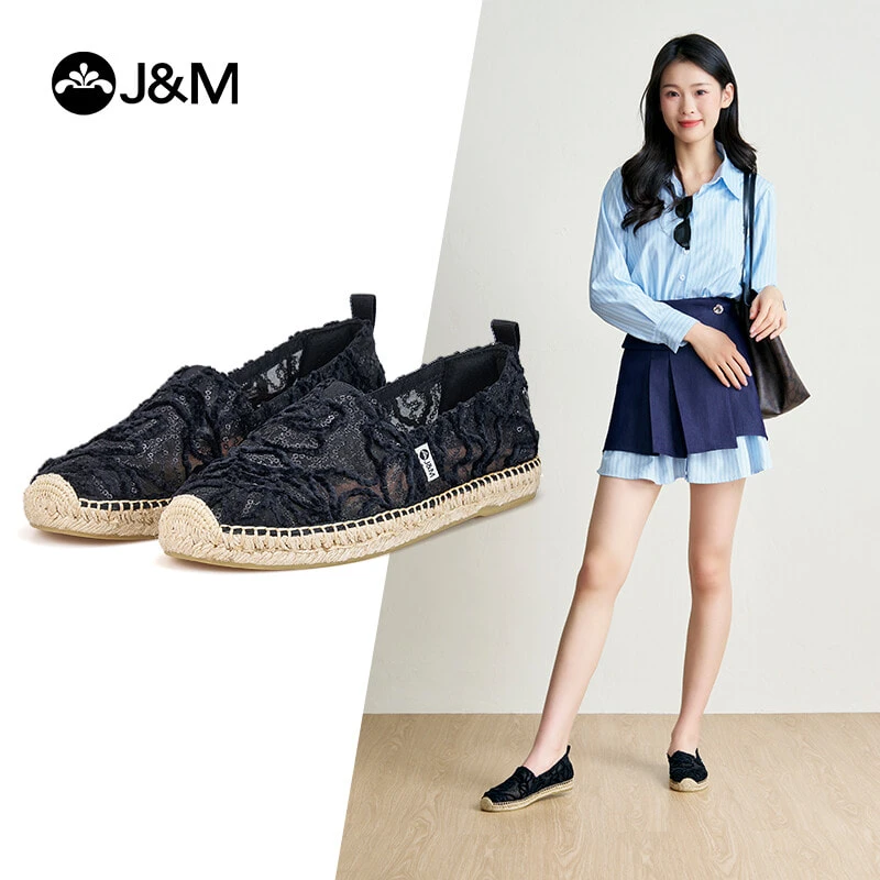 Joy&Mario Espadrilles Women's White/Black/Apricot