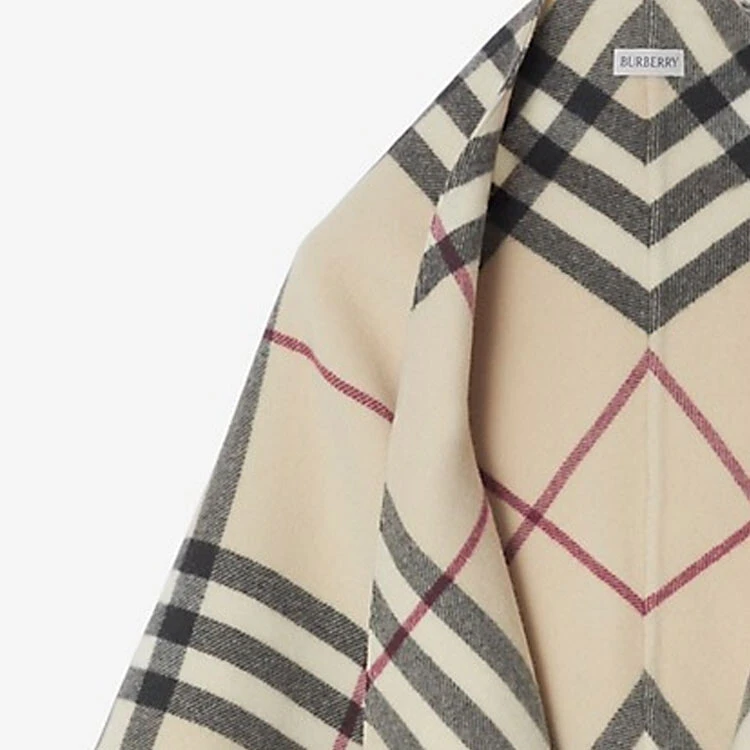 Burberry Vintage-check Wool Cape