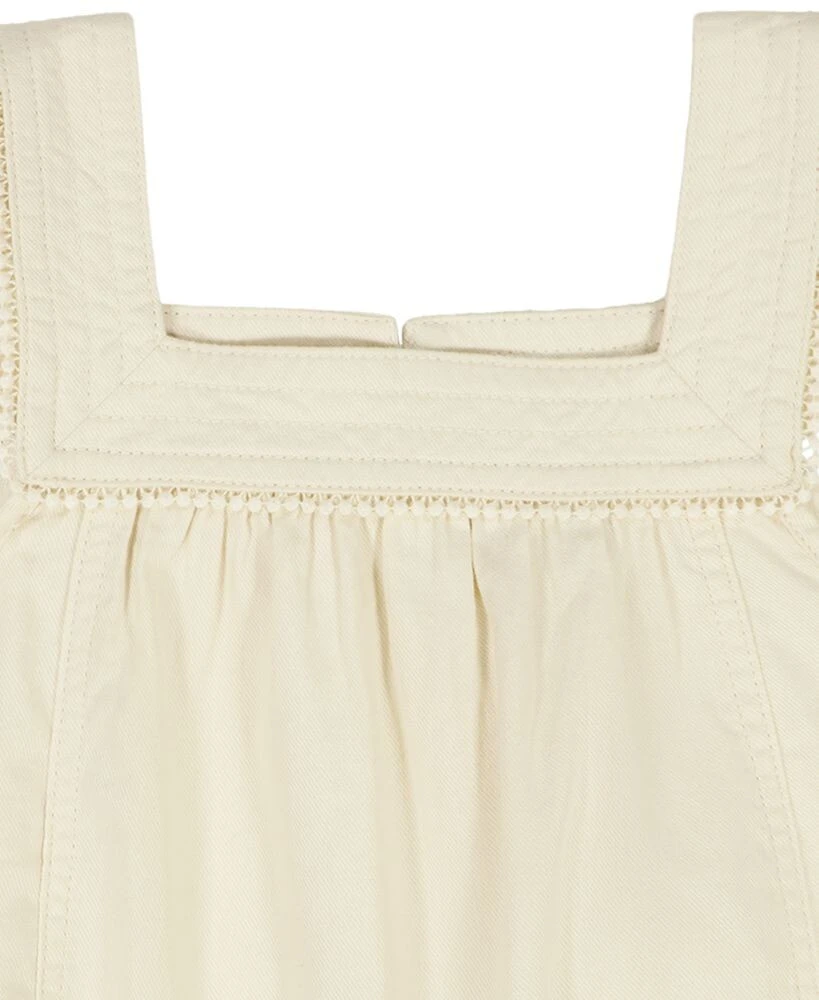 Tommy Hilfiger girls' 7-16 Twill Ruffle-Sleeve Top