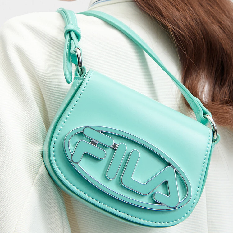 FILA Polyurethane Bonded Synthetic Leather Shoulder Bag Crossbody Bag Extra Small Women's Rice Sprout Green