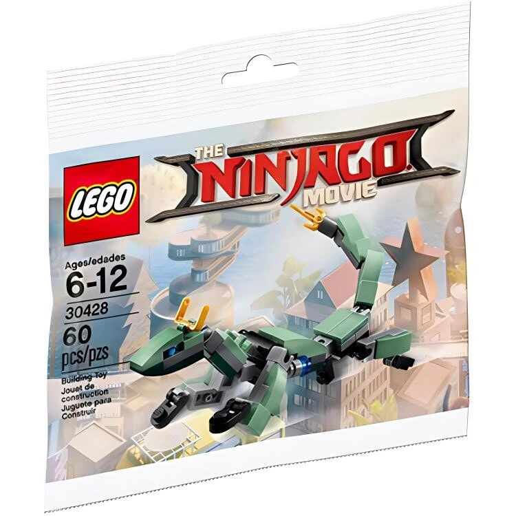 LEGO Phantom Ninja Collection Ninjago The Movie Green Ninja Mecha Dragon, Building Set Building Blocks 60pcs 30428