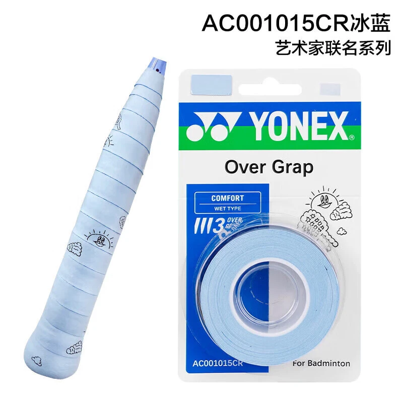 YONEX Badminton Grip Tape Ice Blue/Pink Polyurethane Play Thin 3 Pack