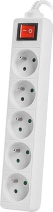 Listwa zasilająca Lanberg PS1 5 gniazd 3 m biała (PS1-05E-0300-W)