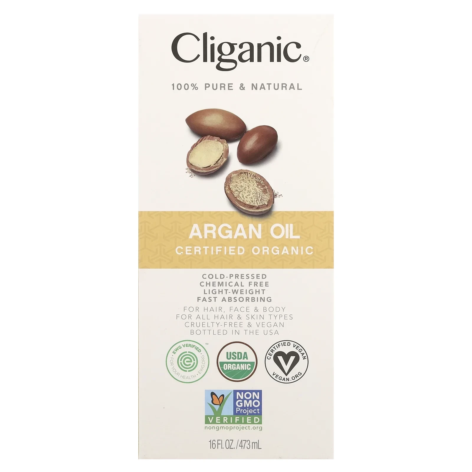 Organic Argan Oil, 4 fl oz (120 ml)