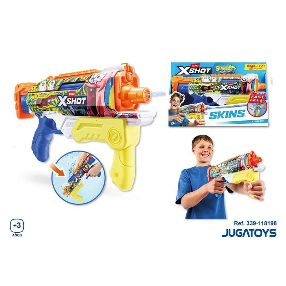 Water Pistol Spongebob X-Shot 18,7 X 34 X 6 CM