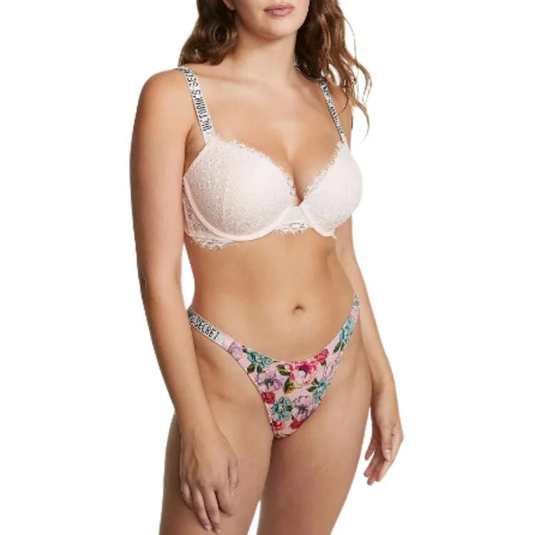 Victoria's Secret Underpants Women's 1 Pack Pink Rose Print
