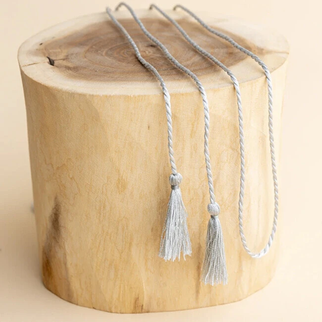 Long gray silk cord