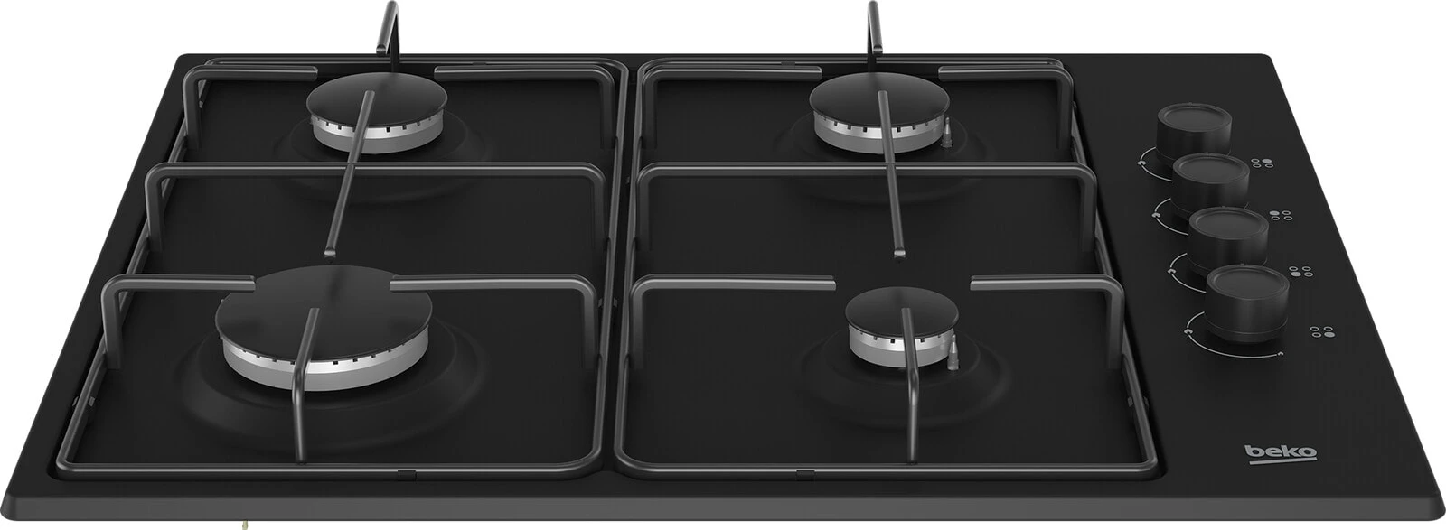 BEKO HIBG64120SB - Black - Built-in - 60 cm - Gas - Stainless steel - 4 zone(s)