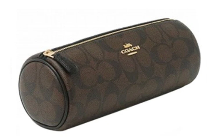 COACH PVC Clutch Medium Women's Dark Brown