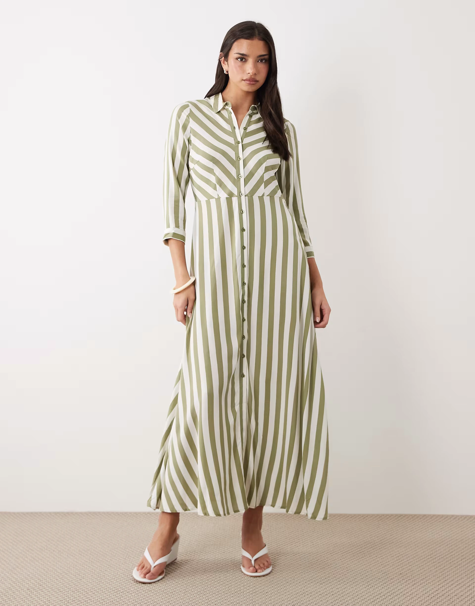 YAS Savanna langes kleid mit langen ärmeln
