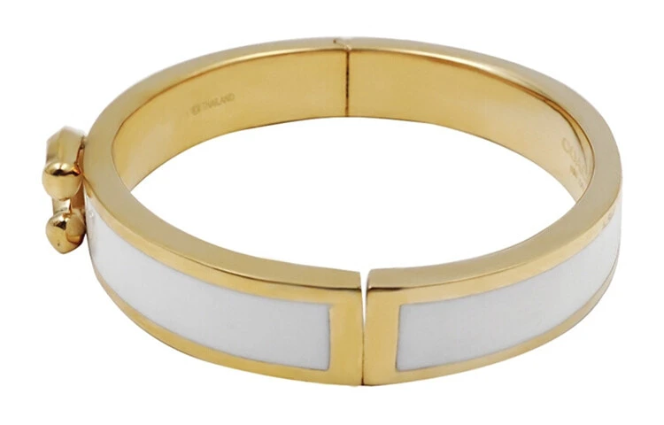 COACH Gold Plated Bangles Women's White/Gold Color