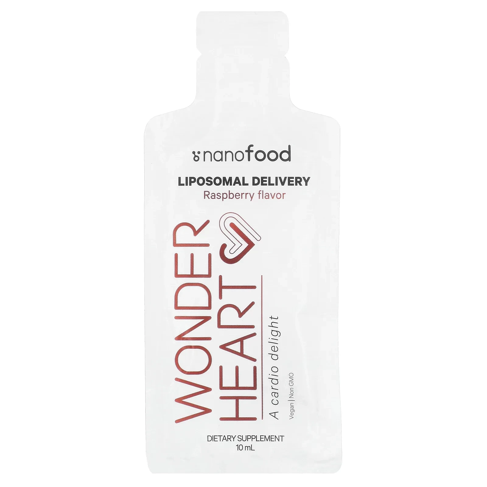 Nanofood, Wonder Heart, Liposomal CoQ10, Raspberry, 30 Pouches, 0.3 fl oz (10 ml) Each