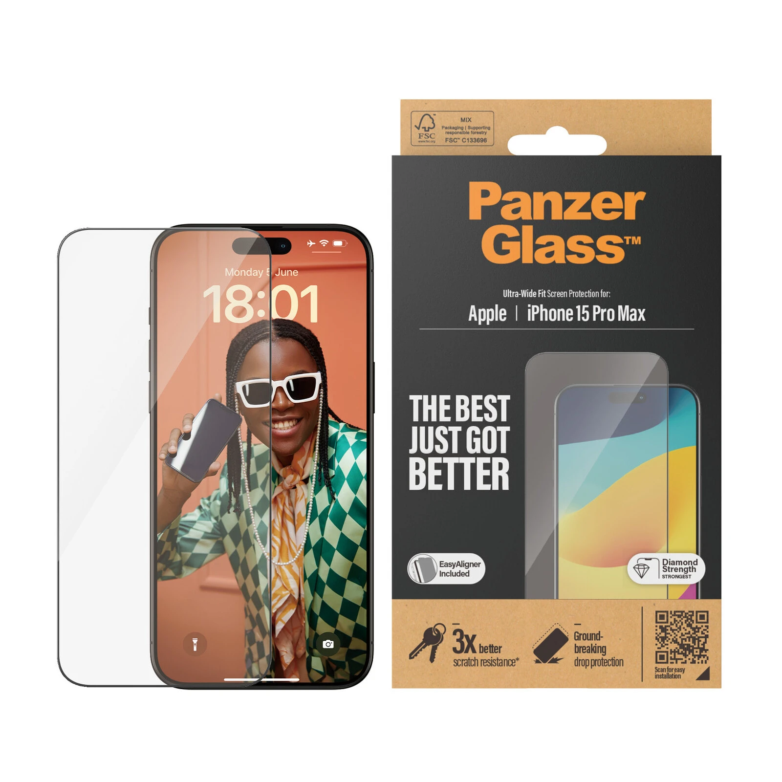 PANZERGLASS iPhone 15 Pro Max Displayschutzfolie
