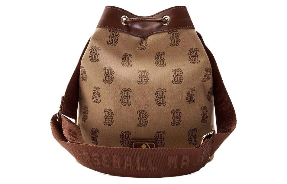 MLB Canvas Bag, Bucket Bag, One Shoulder Bag Crossbody Bag Trumpets Women's Brown
