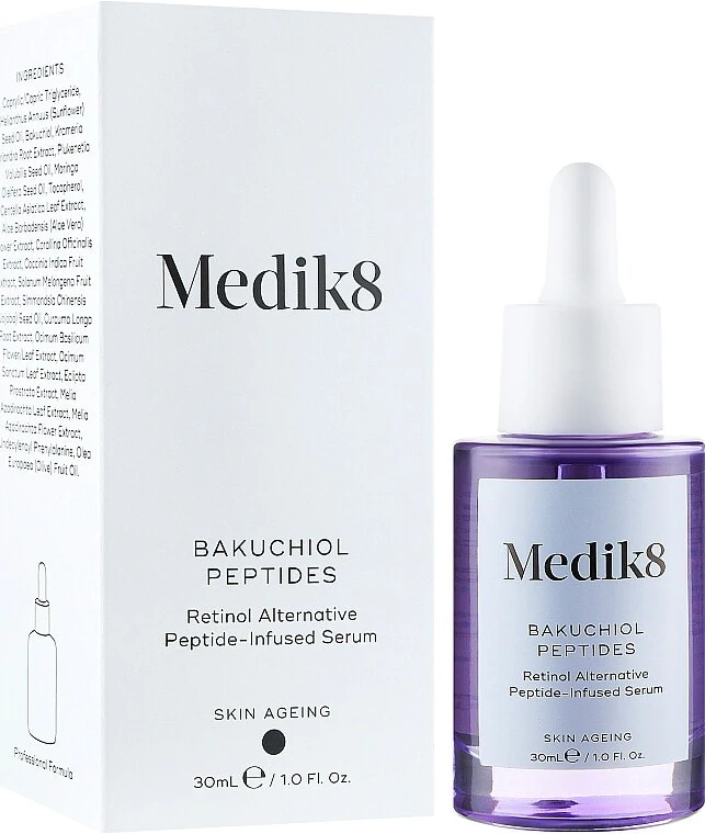 Anti-Falten Gesichtsserum gegen Irritationen und Rötungen mit Peptiden und Bakuchiol - Medik8 Bakuchiol Peptides