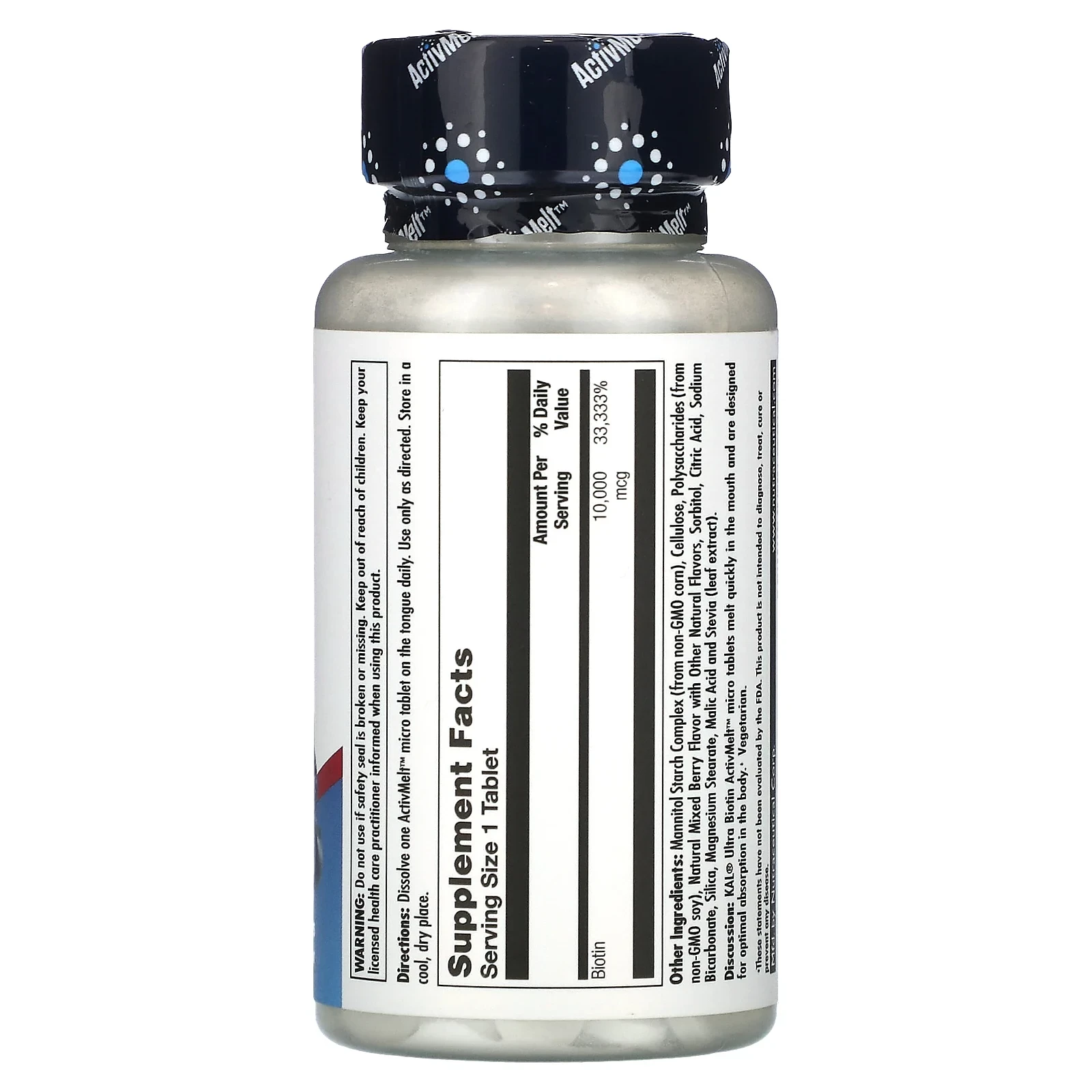 Ultra Biotin, ActivMelt, Mixed Berry, 10,000 mcg, 60 Micro Tablets