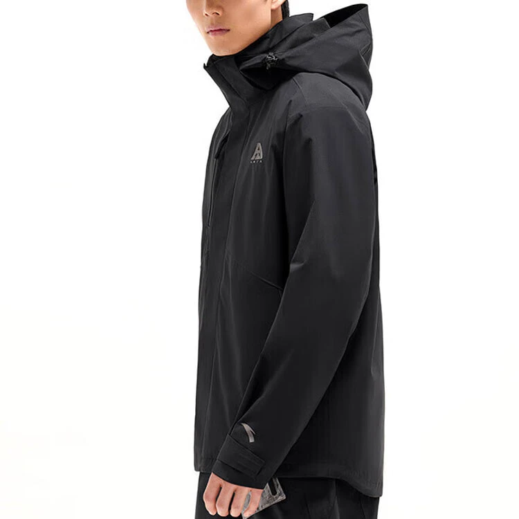 Anta Waterproof And Windproof Windbreaker Jacket Men's Basic Black