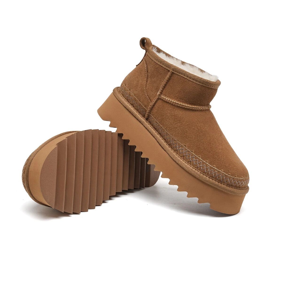 EBLAN Snow Boots Women's Chestnut