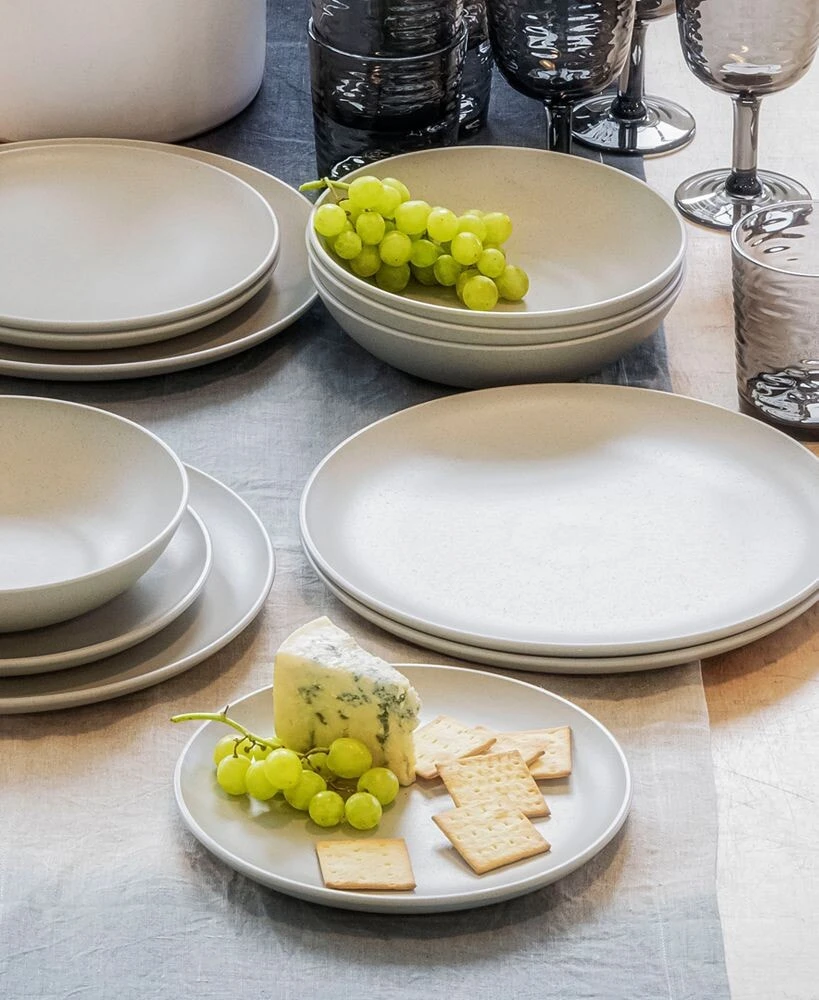Abode Homewares coupe Wheat Polypropylene Dinner Plate Set of 6