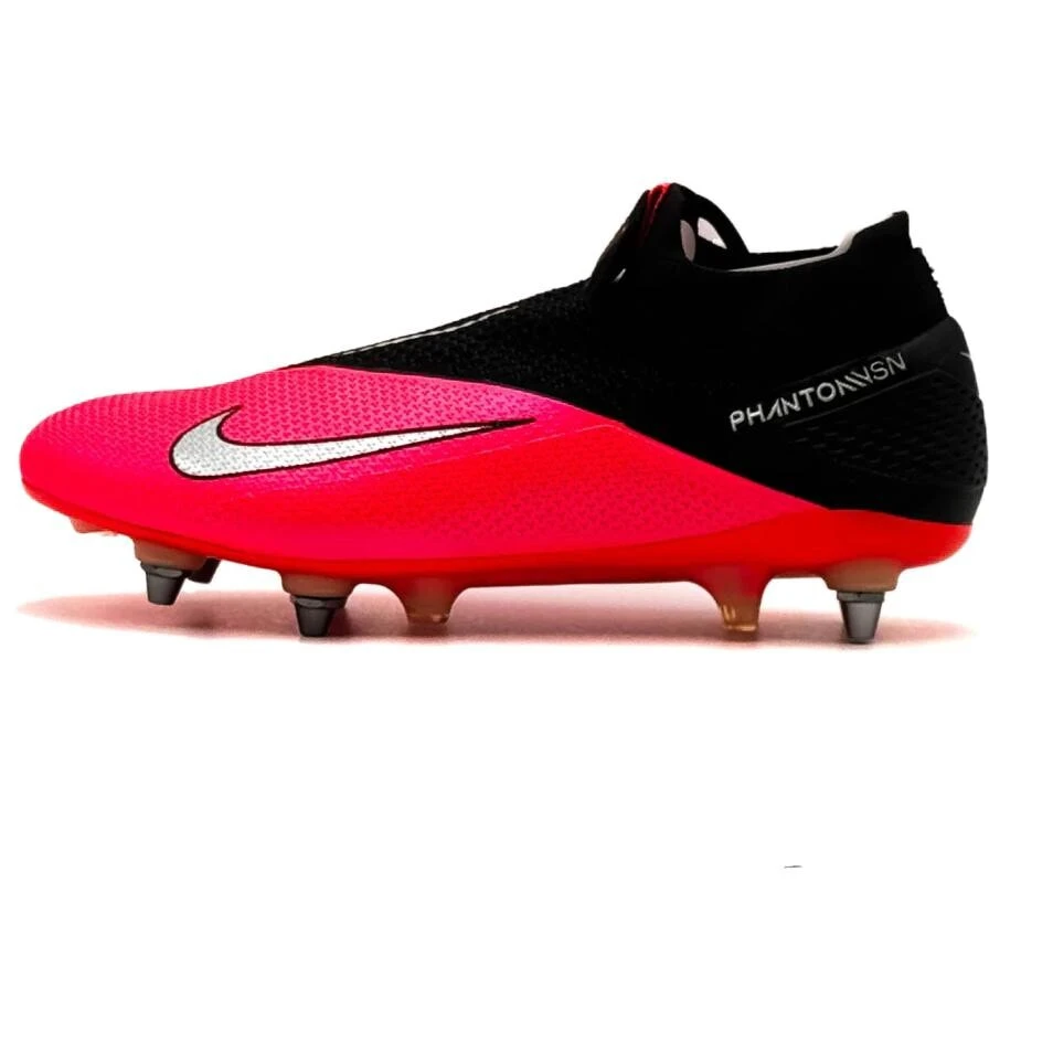 Nike PHANTOM VSN 2 Slip Resistant Abrasion Resistant Soccer Shoes Men's Red Black