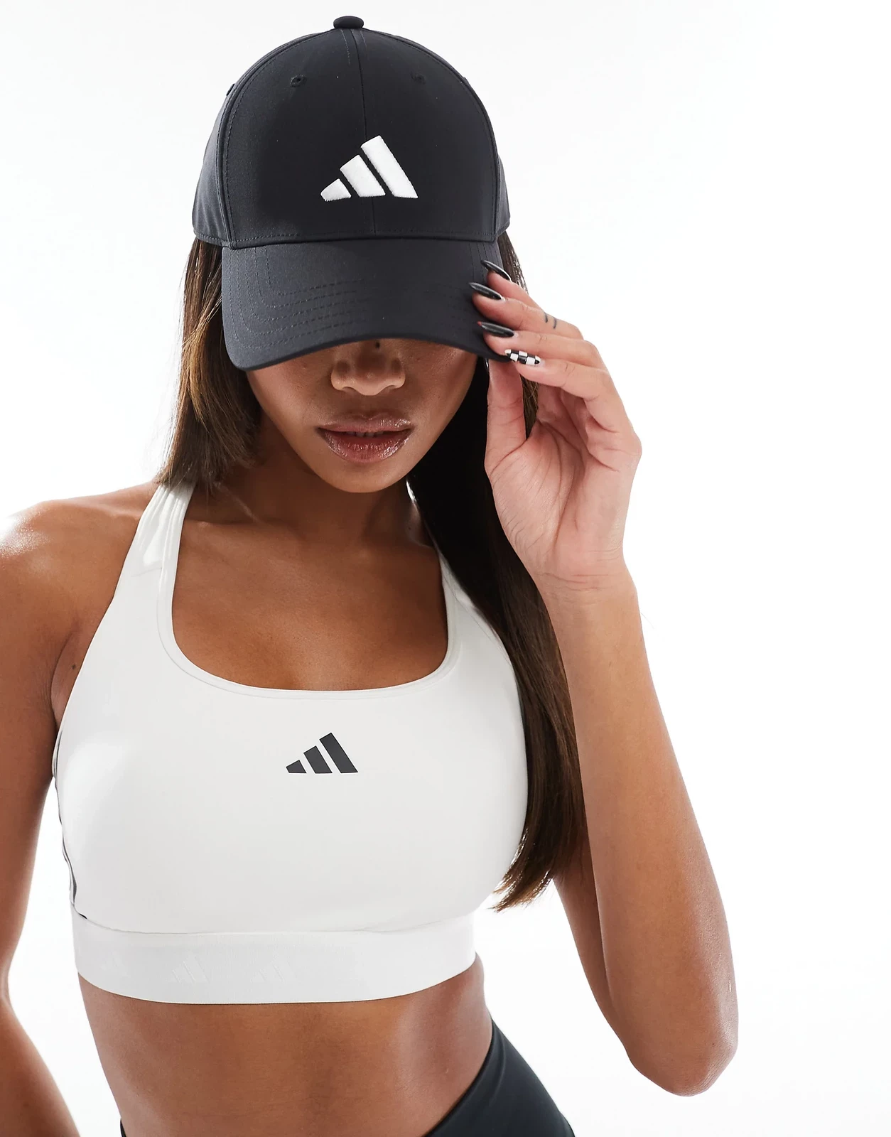adidas – Kappe in Schwarz mit 3 Balken-Logo