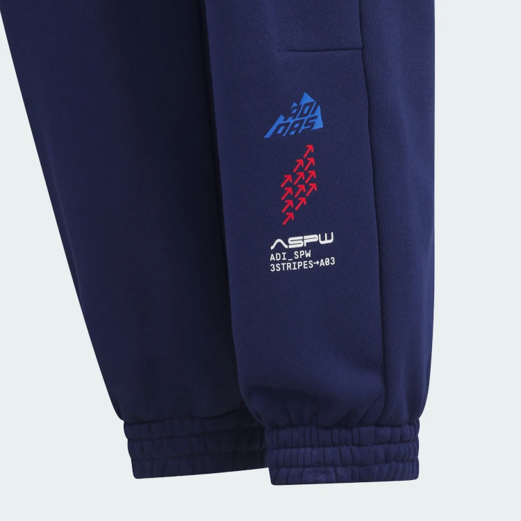 Kids' Adidas Knitted Sweatpants Sportswear Collection Dark Blue
