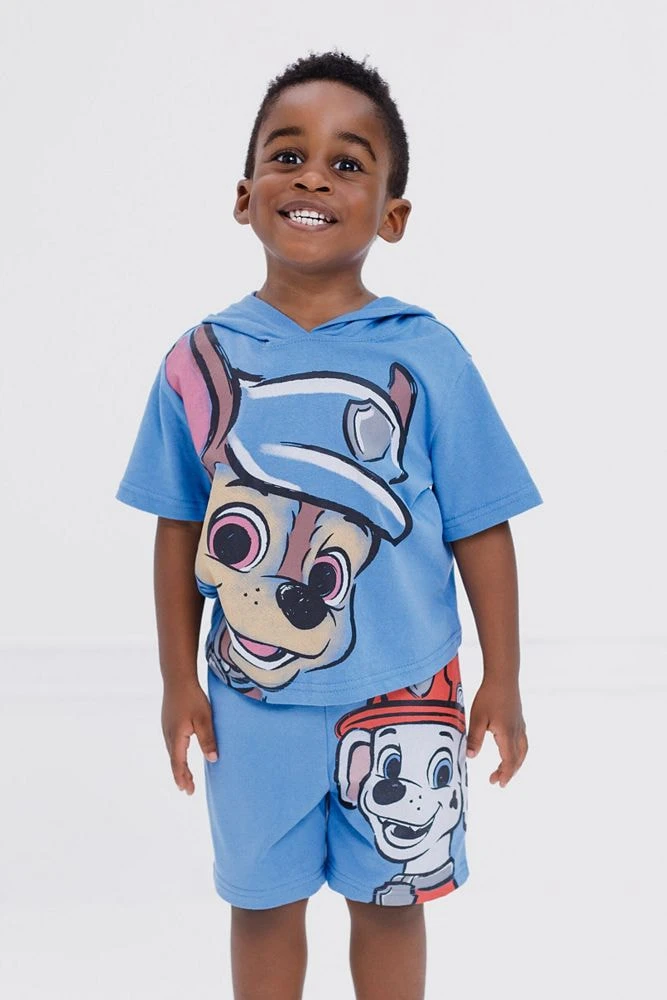 Paw Patrol toddler Boys Pullover Hoodie and French Terry Shorts