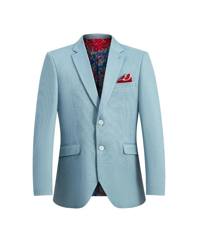 Elie Balleh big Boys Blue Slim Fit Classic Blazer