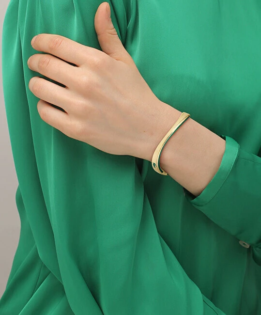 Modern solid gold-plated steel bracelet Glori 2040543